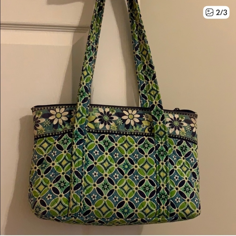 Vera Bradley “Daisy Daisy” Handbag Purse Blue and Green